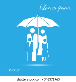 Family life insurance Icon .