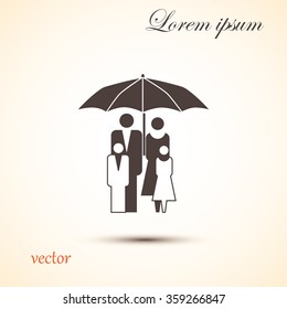 Family life insurance Icon .