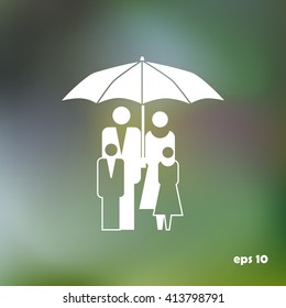 Family life insurance Icon .