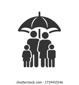 Family Life Insurance Vector Icon