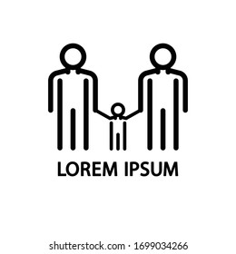 family line icon, vector illustration