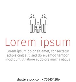 Family line icon. Vector illustration.