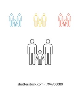 Family line icon. Vector illustration