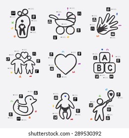family line infographic illustration. Fully editable vector file