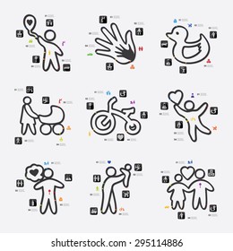 family line infographic illustration. Fully editable vector file