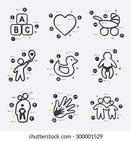 family line infographic illustration. Fully editable vector file