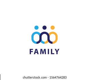 Family link logo design sign