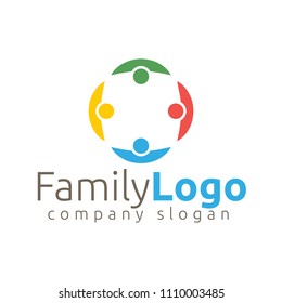 Family logo art vector design