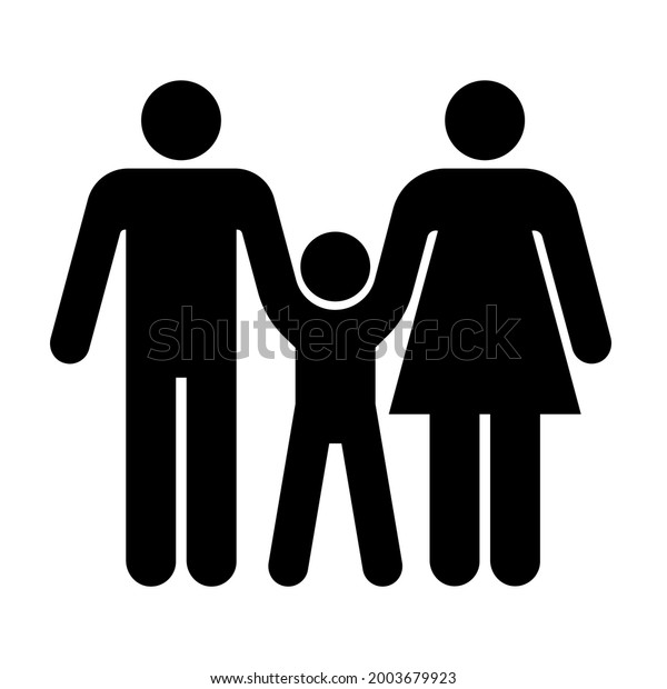 Family Logo Concept Father Mother Child Stock Vector (Royalty Free ...