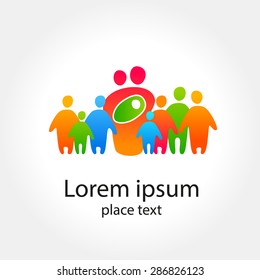 Family logo concept.Template design.