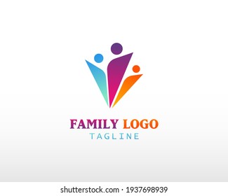 Family Logo Creative Fun Logo People Creative