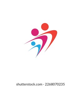 Plantilla de diseño de logotipo familiar - vector
Logo familiar compuesto por simples figuras de padre, madre e hijo usados para la medicina familiar, equipo, grupo, amistad.