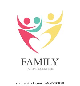 Family Logo Design Template - vector
Family logo consisting of simple figures of father, mother and son used for family medicine practice, team, group, friendship.