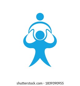 Plantilla vectorial de diseño de logotipo de familia, Comunidad de diseño de ilustración, Icono de símbolo