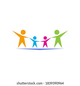 Family logo design vector template, Illustration design Community, Symbol Icon