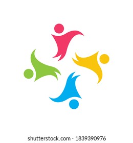 Family logo design vector template, Illustration design Community, Symbol Icon