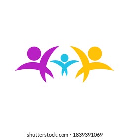 Family logo design vector template, Illustration design Community, Symbol Icon
