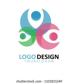 Family logo design,Vector.