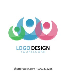 Family logo design,Vector.