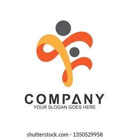 family logo, healthy people, adoption symbol, foundation and community care icon, parents and children vector, helping logo