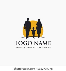 Family logo icon vector template on white background
