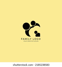 Family logo with modern vector style