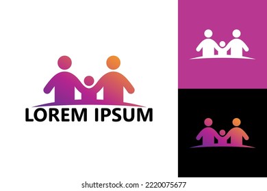 Family logo template design vector