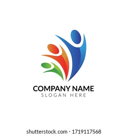 Diseño de vectores de plantillas de logotipos de familia