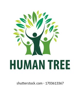 family logo tree people illustration design