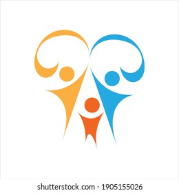 family logo vector illustration design template - vector