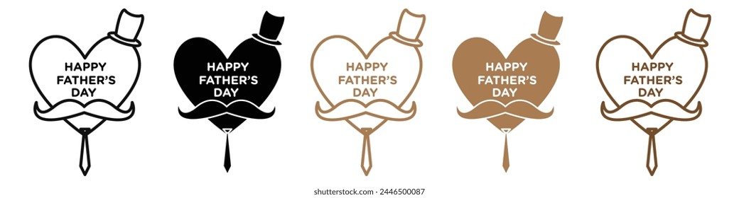 Family Love Celebration for Dad with Fathers Day Icon