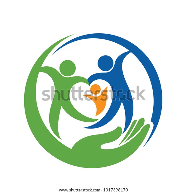 Family Family Love Health Care Logo Stock Vector (Royalty Free) 1017398170