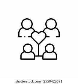 family love icon sign vector