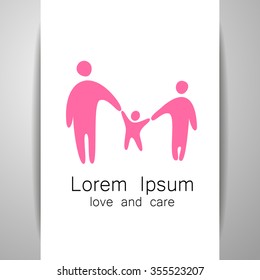 Family love logo, love family, family care logo, family logo, vector logo template

