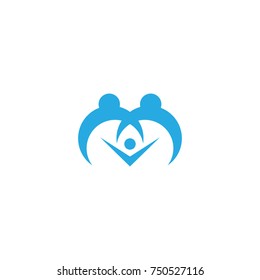 family love logo template