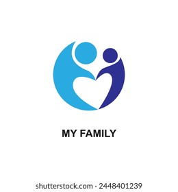 Family Love Logo Vorlage Vektorgrafik 