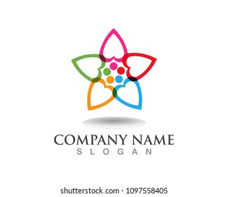family love logos symbols template