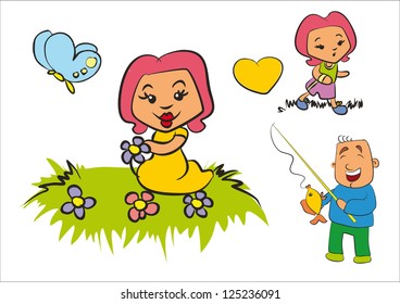 family, love, relationships, cartoon faces, themes, plots, stories,
