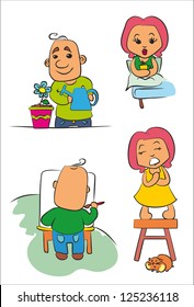 family, love, relationships, cartoon faces, themes, plots, stories,