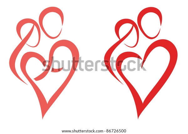 Download Family Love Symbol Two Young People Stock Vector (Royalty ...