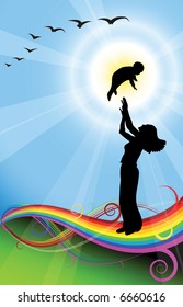 Family love - women and her child