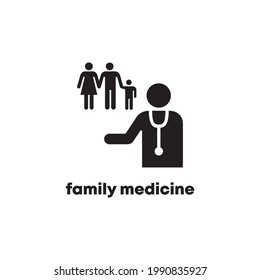 Family medicine icon graphic template