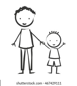 family members isolated icon vector illustration design