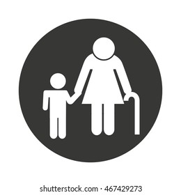 family members isolated icon vector illustration design