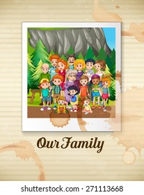 Family members in photo frame
