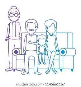 family members in the sofa characters