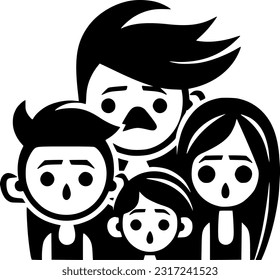 Family | Minimalist and Simple Silhouette - Vector illustration