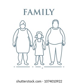 Family. Mom, dad and daughter. Couple with a child.