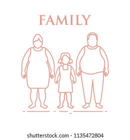 Family. Mom, dad and daughter. Couple with a child.