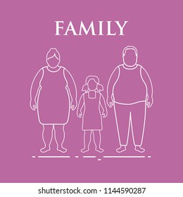 Family. Mom, dad and daughter. Couple with a child.